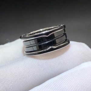 Nhẫn BVLGARI B.Zero1 gốm đen vàng trắng 18K