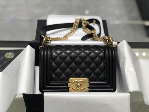 TÚI CHANEL LEBOY LAMBSKIN BLACK DA HAAS 20