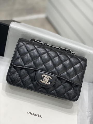 TÚI CHANEL CF 20 LAMBSKIN BLACK DA HAAS SILVER