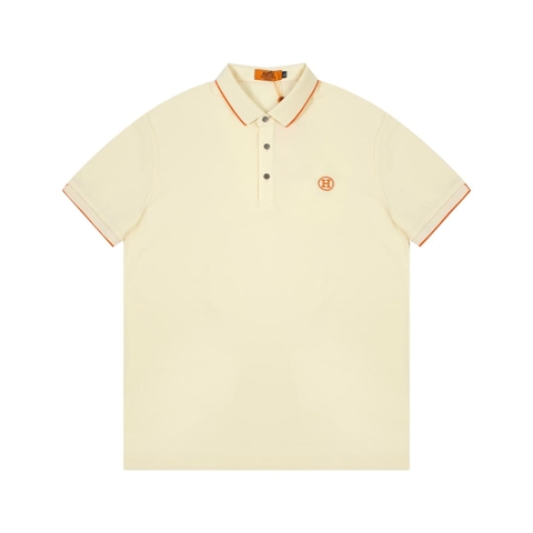 ÁO HERMES H POLO SHIRT BEIGE MÀU BE