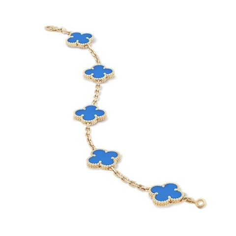 LẮC TAY VAN CLEEF & ARPELS ALHAMBRA AGATE ĐÁ MÃ NÃO XANH