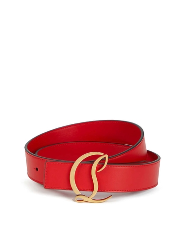 DÂY LƯNG CHRISTIAN LOUBOUTIN Logo-buckle leather belt