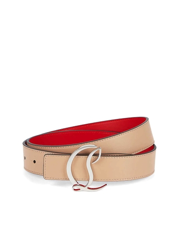 DÂY LƯNG CHRISTIAN LOUBOUTIN Logo-buckle leather belt