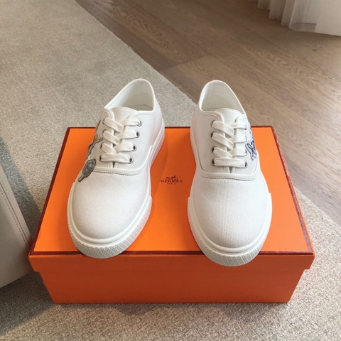 GIÀY HERMES KELLY SNEAKER LOW SPORTS DENIM WHITE AAA