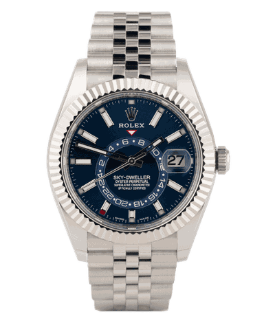 Đồng hồ Rolex Sky Dweller Blue Dial mặt số màu xanh dương