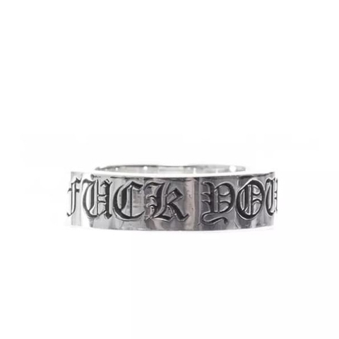NHẪN CHROME HEARTS F*** YOU TEXT Bạc S925
