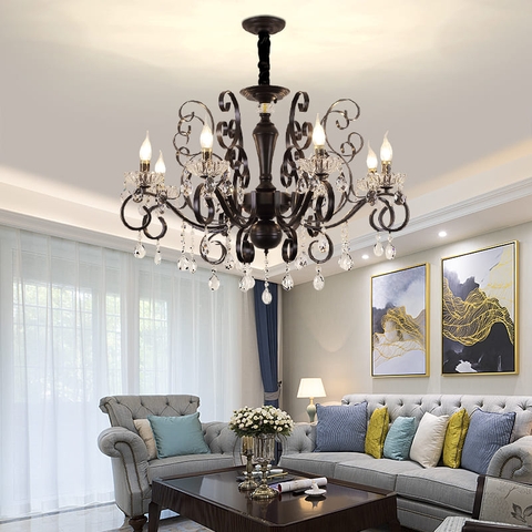 Đèn Chùm pha lê nến biệt thự,căn hộ cao cấp sang trọng phong cách Mỹ S181(Liên hệ để được giá tốt nhất)