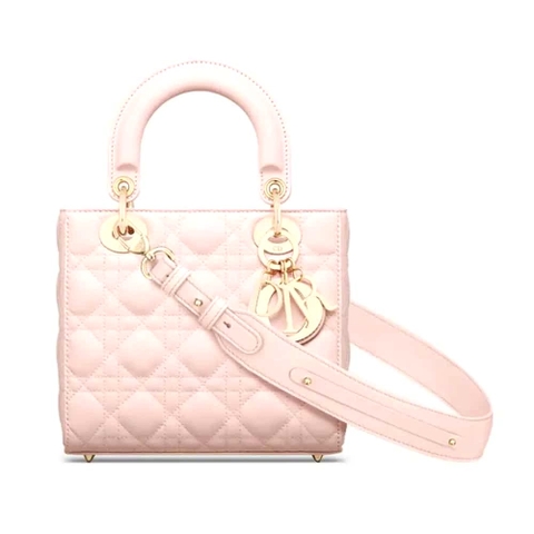TÚI Dior Lady Dior My ABC Dior Túi xách màu hồng phấn Cannage Lambskin da cừu