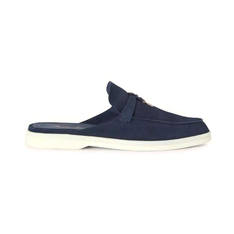 GIÀY LORO PIANA Unisex Babouche Charms Walk-Xanh navy TOP QUALITY SHOES AAA
