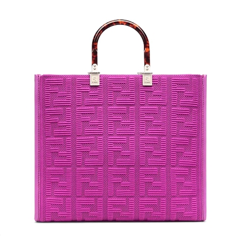 TÚI Fendi Sunshine Medium FF Fabric Shopper-Purple