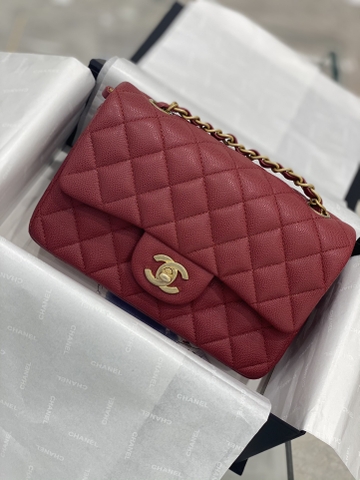 TÚI CHANEL CF 20 CAVIAR RED DA HAAS GOLD