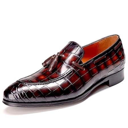 Giày lười Penny Loafers nam da cá sấu được làm thủ công