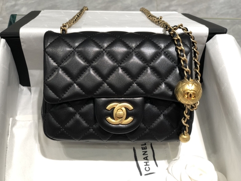 TÚI CHANEL DIAMOND QUILTE BALL LAMBSKIN BLACK DA HAAS