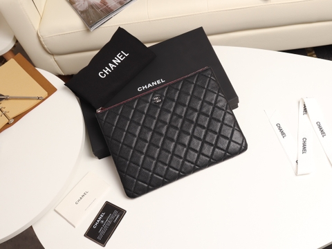 VÍ CHANEL POUCH CAVIAR BLACK DA HAAS