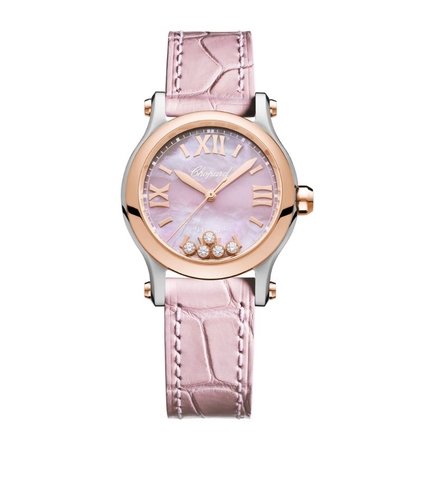 Đồng hồ CHOPARD Rose Gold Happy Sport Automatic 30mm mặt số màu hồng xà cừ