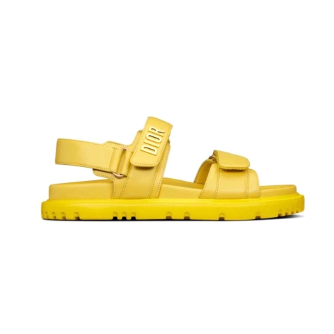 DÉP SANDAL DIOR Dioract Sandal Mustard Yellow Lambskin