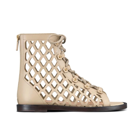 DÉP SANDAL DIOR D-Trap Sandal Beige Matte Calfskin in 3cm Heel