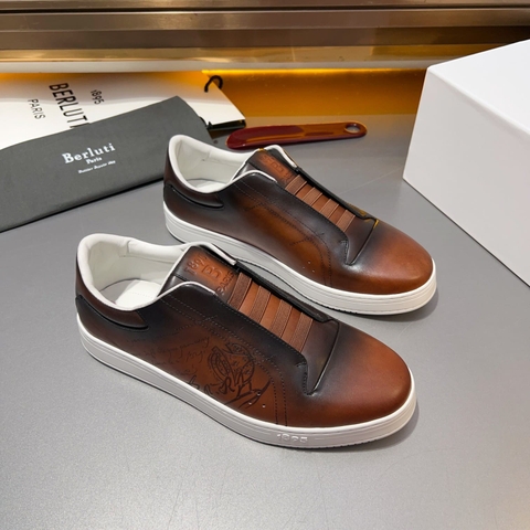 GIÀY BERLUTI SPORT BROWN HANDMADE TOP QUALITY SHOES AAA