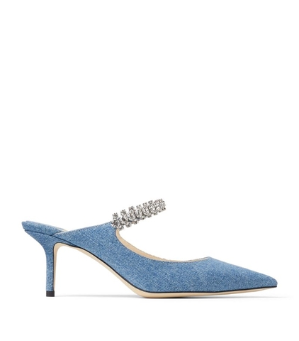 GIÀY JIMMY CHOO  Bing 65 Mules denim
