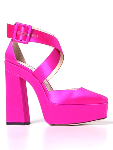 GIÀY JIMMY CHOO Fuchsia heeled high shoes