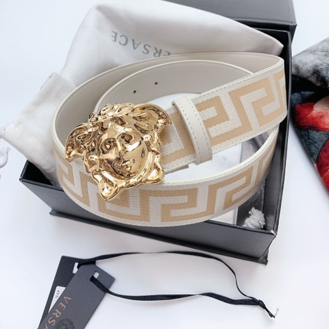 DÂY LƯNG VERSACE GRECA CANVAS Khóa vàng