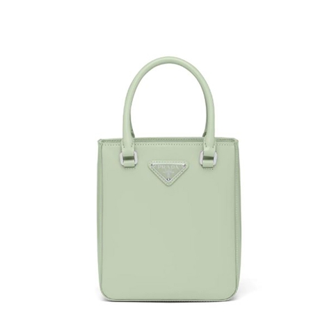 TÚI Prada Brushed Leather Tote-Aqua
