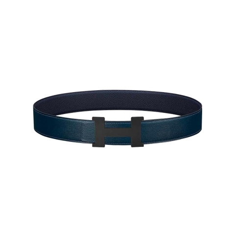 DÂY LƯNG HERMES H Matte Black Togo leather hai mặt khóa đen