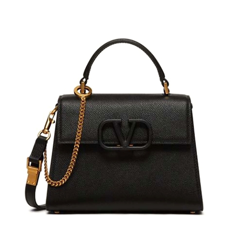 TÚI Valentino Vsling Grainy Calfskin Handbag-Black