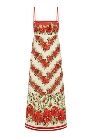 VÁY HAI DÂY ALEMAIS GISELA MIDI FLORAL PARTY High Classy
