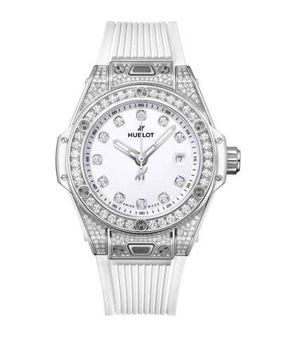 Đồng hồ HUBLOT Diamond Big Bang One Click Automatic Watch 33mm mặt số màu trắng