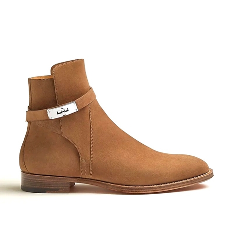 GIÀY HERMES Fortune ankle boot Brun Fumé