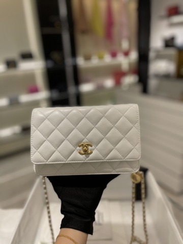 TÚI CHANEL WOC LAMBSKIN WHITE DA HAAS GOLD