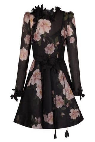 VÁY ZIMMERMANN NATURAL BLACK CAMELLIA FLORAL PARTY High Classy