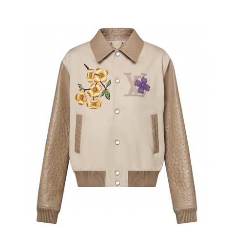 ÁO LOUIS VUITTON BOMBER LEATHER JACKET TOP QUALITY AAA DA ĐÀ ĐIỂU
