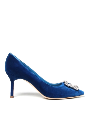 GIÀY MANOLO BLAHNIK Blue high heel shoes