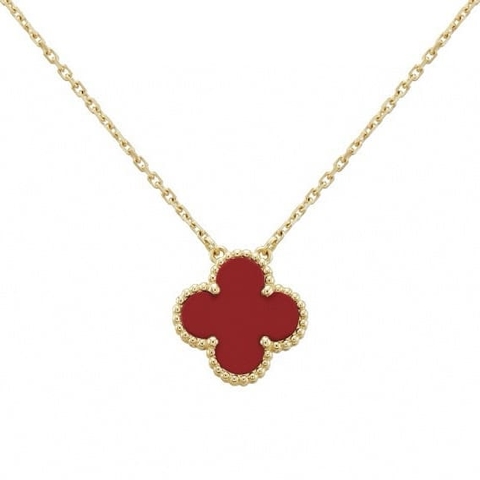 VÒNG CỔ CLEEF & ARPELS RED CARNELIAN ĐÁ MÃ NÃO ĐỎ