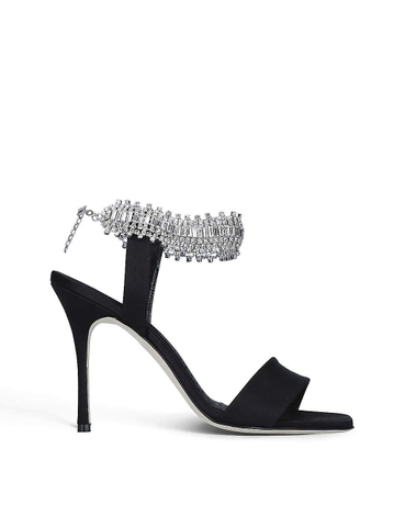 GIÀY MANOLO BLAHNIK Parinasan 105 crystal-embellished satin heeled sandals