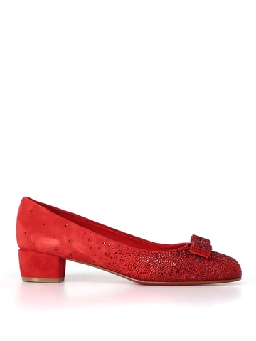 GIÀY SALVATORE FERRAGAMO Red pumps suede shoes