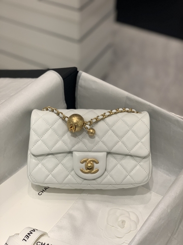 TÚI CHANEL CF Mini White trắng da HAAS