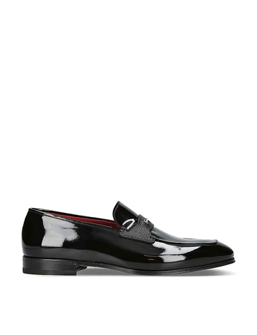 GIÀY SALVATORE FERRAGAMO Giuffre brand-plaque patent-leather loafers