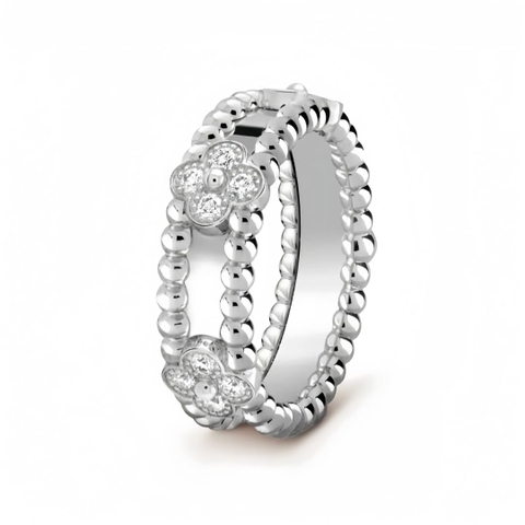 NHẪN VAN CLEEF & ARPELS PERLEE DIAMOND WHITE GOLD