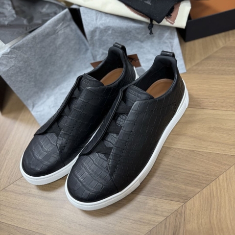 GIÀY ERMENEGILDO ZEGNA TRIPLE STITCH CROCODILE TOP QUALITY SHOES AAA