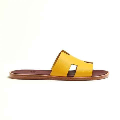 DÉP HERMES IZMIR EPSOM LEATHER Jaune Citron Rouge Marsala