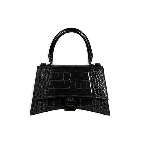 TÚI Balenciaga Hourglass Small Top Handle Bag-Black