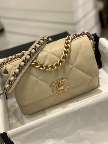 TÚI CHANEL 19 LAMBSKIN LIGHT YELLOW DA HAAS