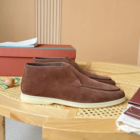 GIÀY LORO PIANA SUEDE LOAFER HIGH TOP QUALITY SHOES AAA