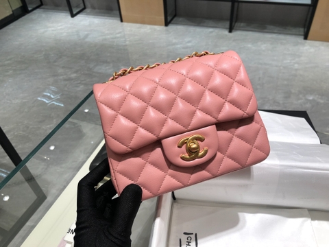 TÚI CHANEL CF LAMBSKIN PINK DA HAAS 17