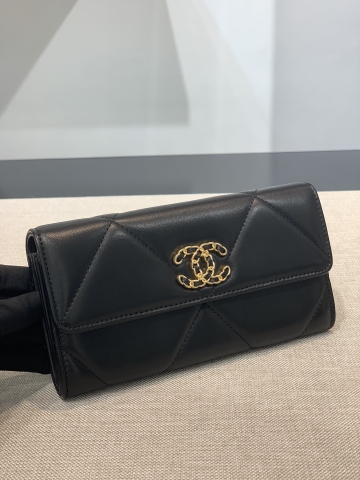 TÚI CHANEL 19 MINI LAMBSKIN BLACK ĐEN DA HAAS