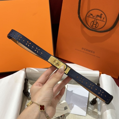 DÂY LƯNG HERMES Calfskin and Gold Buckle