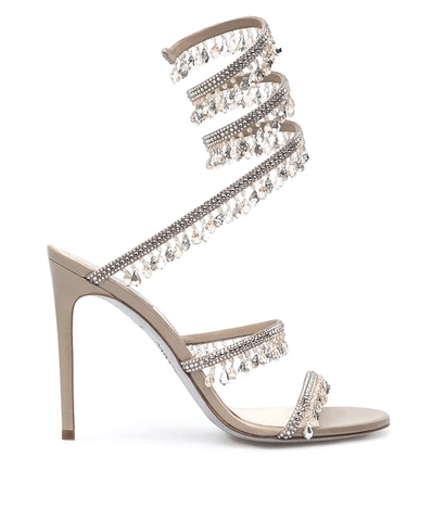 GIÀY RENE CAOVILLA CHANDELIER SANDALS WITH BEADS AND CRYSTALS